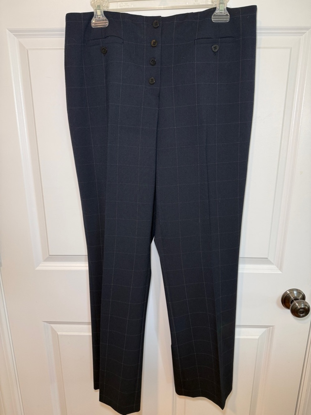 Talbots Collection Petites Women's Black Windowpane Dress Pants